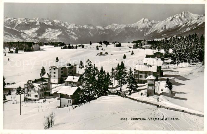 Montana-Vermala et Crans Vue aerienne