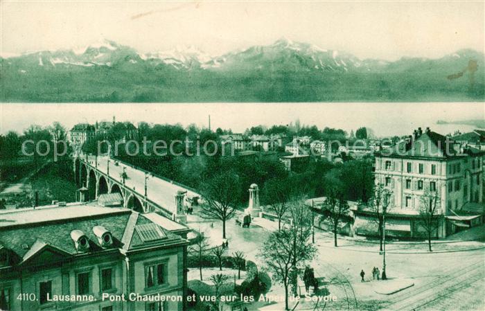 Lausanne VD Pont Chauderon et vue sur les Alpes Savoie