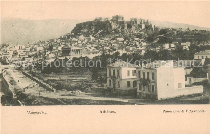 Athenes Athen Panorama et l'Acropole