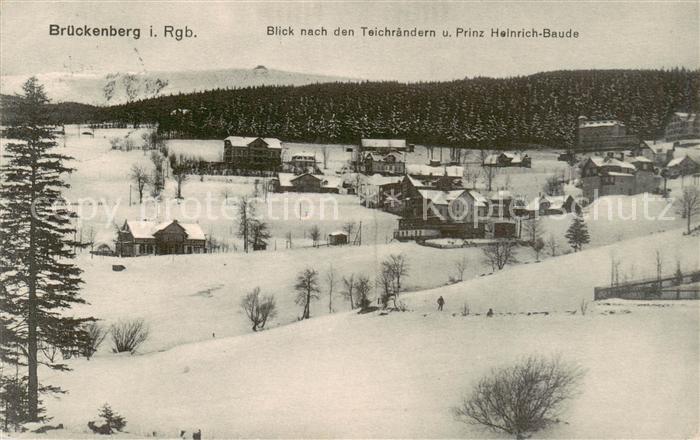Brueckenberg Krummhuebel Riesengebirge PL Blick nach den Teichraendern und Prinz