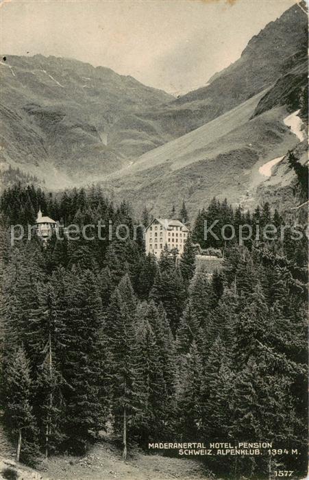 Maderanertal Maderanerthal Silenen UR Hotel Pension Schweiz Alpenklub