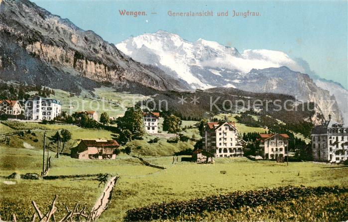 Wengen BE Generalansicht mit Jungfrau