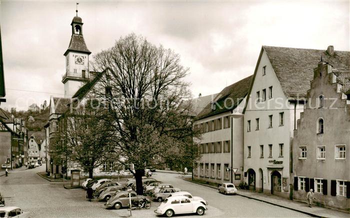 Hersbruck Bayern Marktplatz mit Rathaus