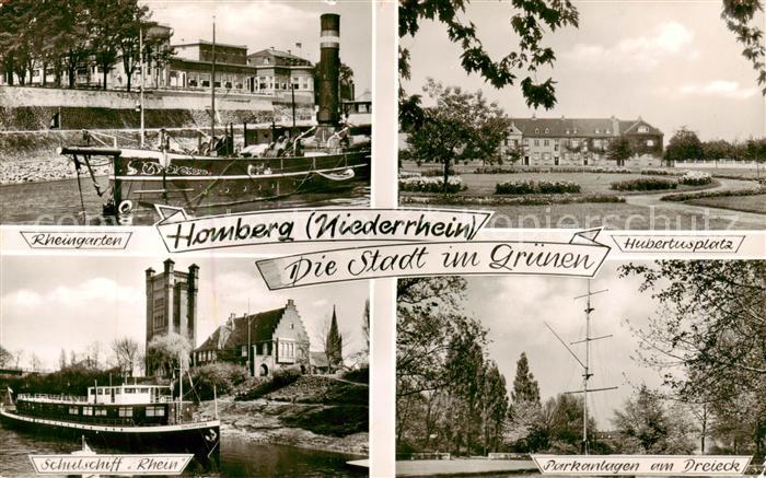 Homberg Niederrhein Rheingarten Hubertusplatz Schulschiff Rhein Parkanlagen am D