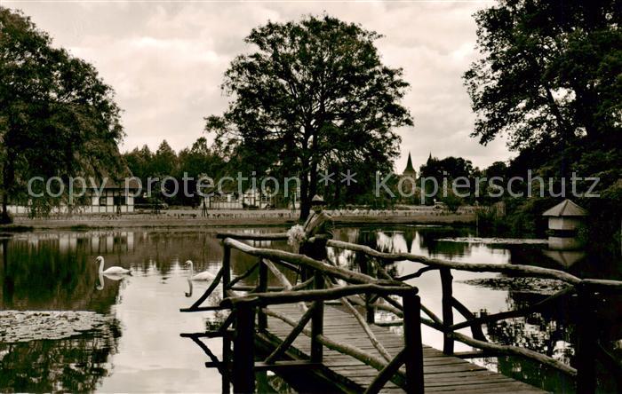 Melle  Osnabrueck Solbad Schwanenteich