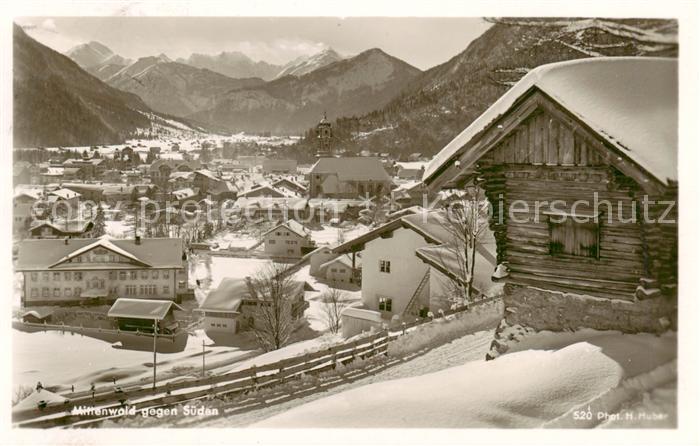 Mittenwald Bayern Winterpanorama