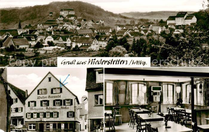 Niederstetten Wuerttemberg Panorama Gasthof Metzgerei zum Anker Gaststube