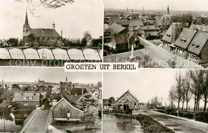 Berkel En Rodenrijs Kirche Strassenpartie Panorama Kanal
