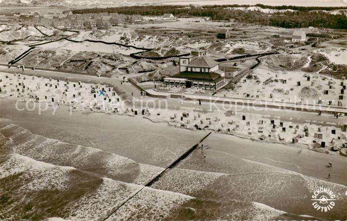 Norderney Nordseebad Nordstrand mit Cafe Cornelius Fliegeraufnahme