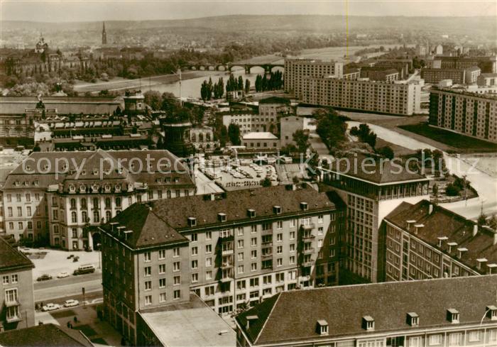 Dresden Elbe Blick vom Rathausturm
