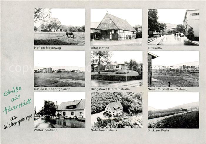 Haeverstaedt Minden Hof am Meyerweg Alter Kotten Ortsmitte Schule mit Sportgelae