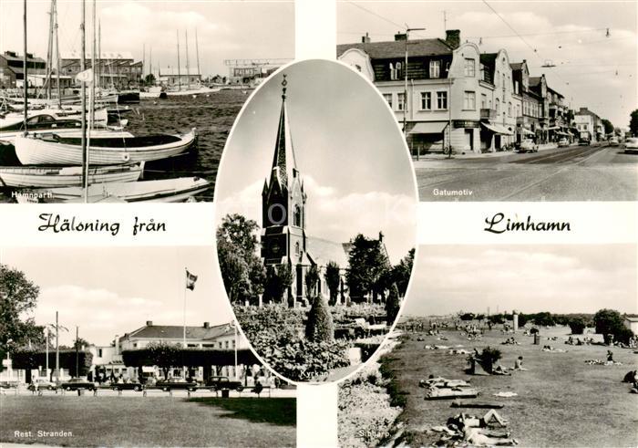 Limhamn Sweden Hamnparti Rest Stranden Kyrkan Sibbarp Gatumotiv