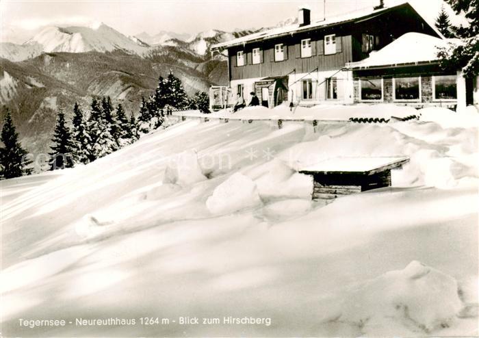 Tegernsee Bayern Neureuthhaus Blick zum Hirschberg