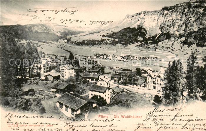 Flims GR Die Waldhaeuser