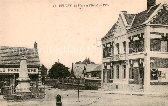 Busigny La Place et l’Hotel de Ville