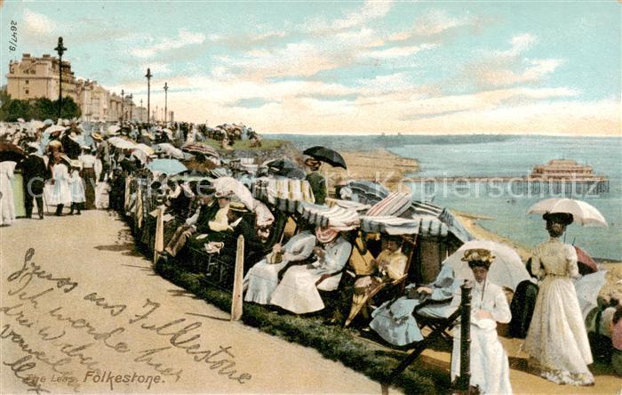 Folkestone UK Strandpartie Promenade