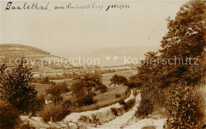 Kahla Thueringen Blick ins Saalethal vom Waltersberg