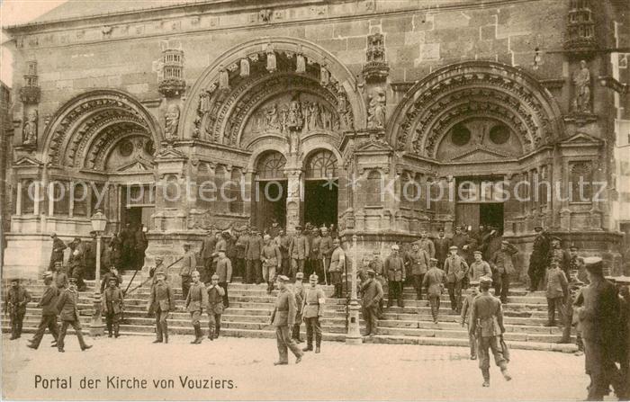 Vouziers 08 Ardennes Portal der Kirche von Vouziers Feldpost