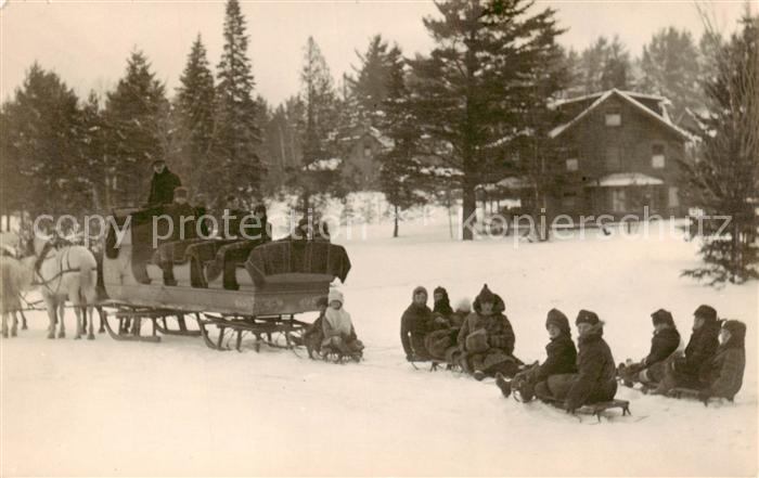 Lake Placid  New York USA Pferdeschlittenfahrt