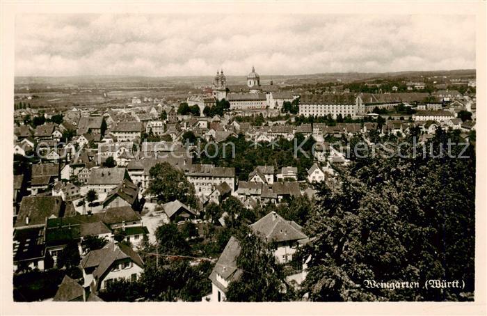 Weingarten Wuerttemberg Stadtpanorama mit Kloster