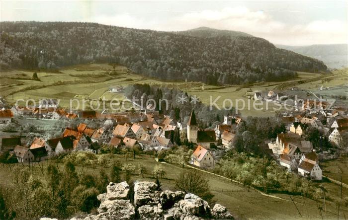 Vorra Pegnitz Panorama Fraenkische Alb Belegmuster Stempel