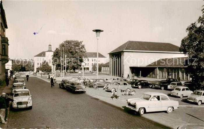 Ansbach Mittelfranken Bahnhof und Post