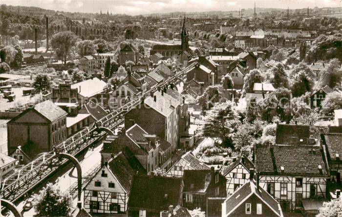 Sonnborn Elberfeld Panorama mit Schwebebahn
