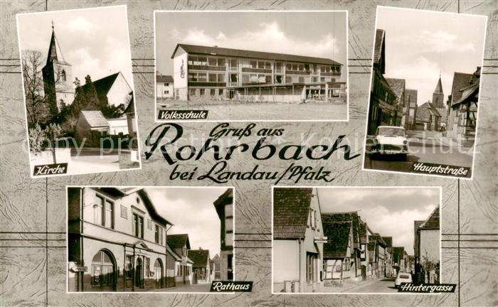 Landau Pfalz Kirche Volksschule Hauptstrasse Rathaus Hintergasse