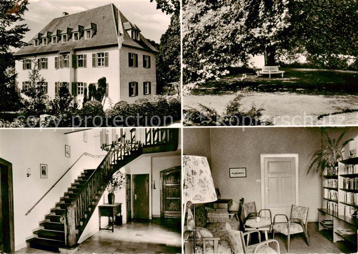 Holzhausen Porta Westfalica DRK Muetterkurheim Park Treppenaufgang Buecherei
