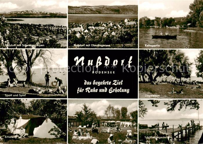 Nussdorf ueberlingen Panorama ueberlingersee Kahnpartie Sport und Spiel Liegewie