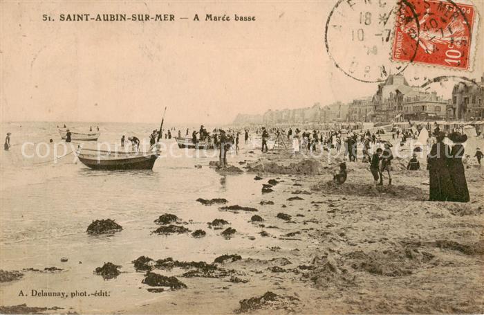 Saint-Aubin-sur-Mer Calvados A Maree basse