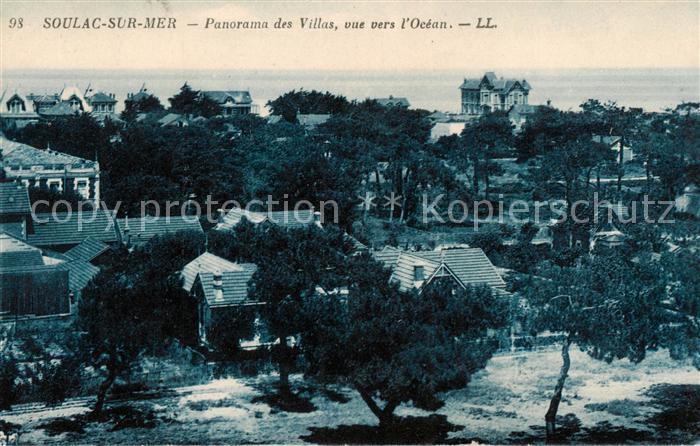 Soulac-sur-Mer 33 Gironde Panorama des Villas vue vers l'Ocean