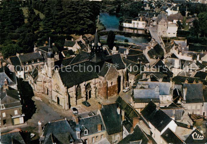 Malestroit 56 Morbihan Vue aerienne Le Centre et l'Eglise