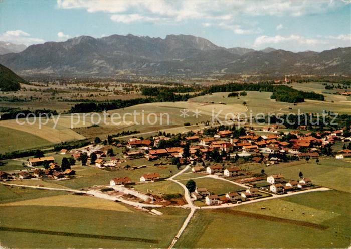 Greiling Fliegeraufnahme mit Blick zur Benediktenwand