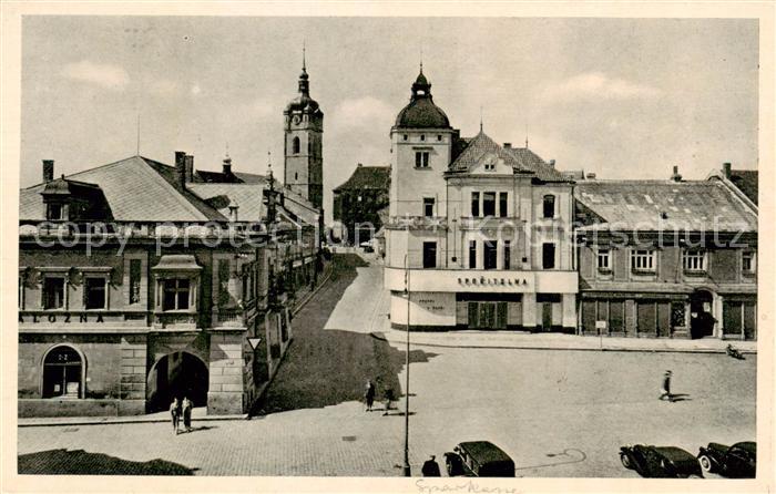 Melnik  CZ Marktplatz Kirche