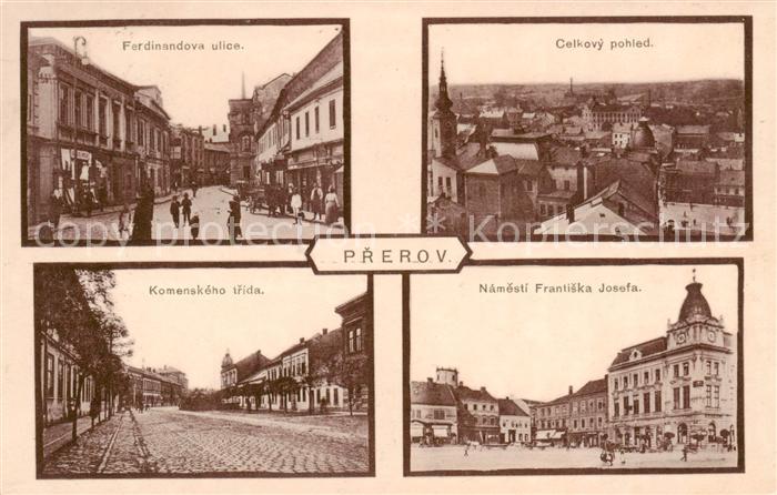 Prerov Prerau CZ Ferdinandova ulica Celkovy pohled Komenskeho trida Namesti Fran