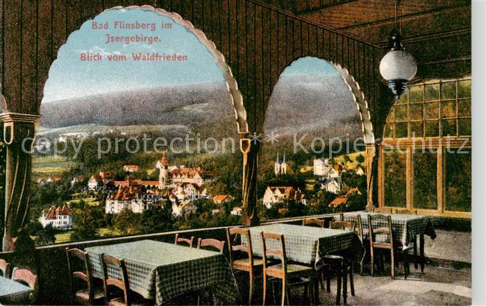 Bad Flinsberg Swieradow Zdroj PL Blick vom Waldfrieden mit Isergebirge