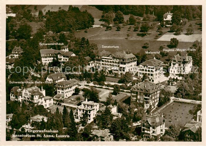 Luzern  LU Fliegeraufnahme mit Sanatorium St Anna