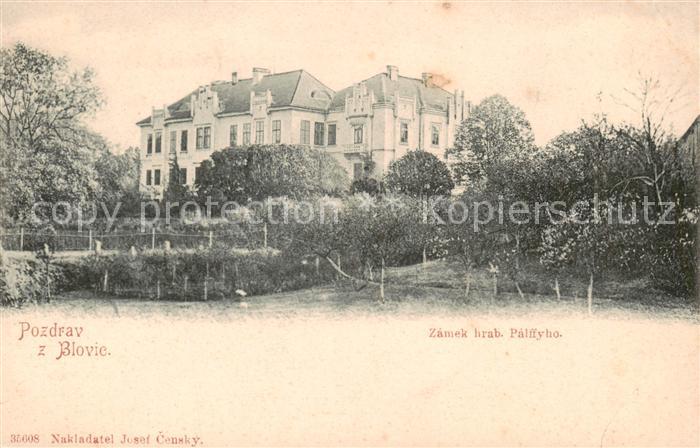 Blovice Blowitz CZ Zamek brab Palffyho