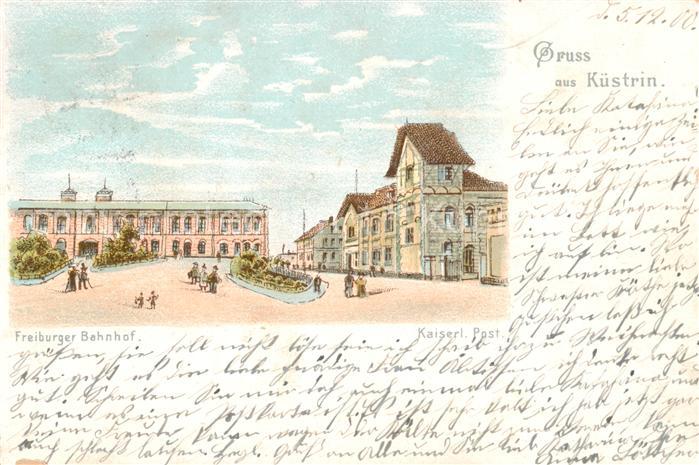 Kuestrin Cuestrin Ostbrandenburg Kostrzyn PL Freiburger Bahnhof