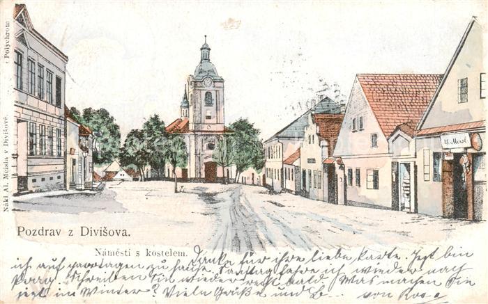 Divisov Diwischau CZ Namesti s kostelem