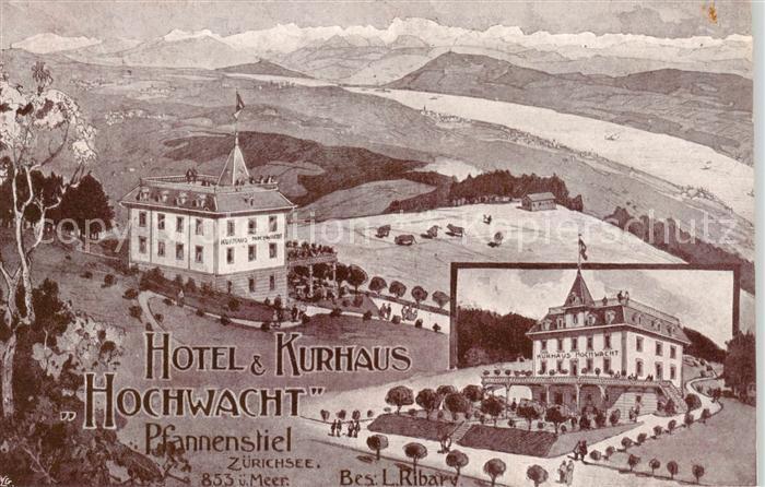 Pfannenstiel Staefa ZH Hotel und Kurhaus Hochwacht Panorama