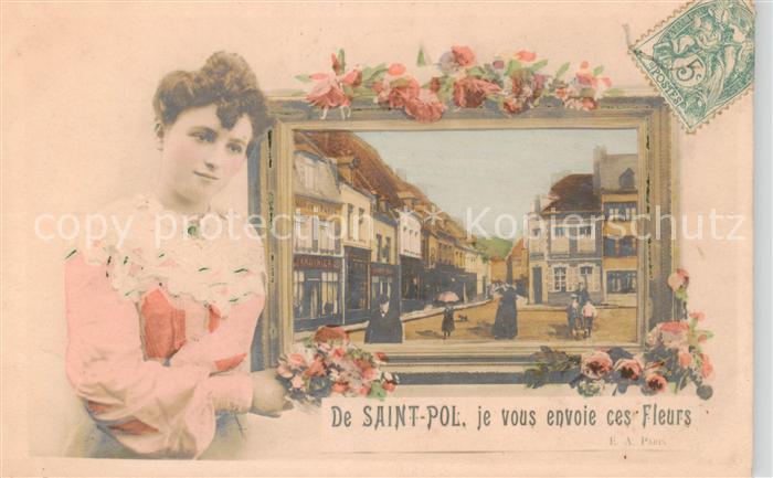 Saint-Pol -sur-Ternoise 62 Pas-de-Calais je vous envoie ces Fleurs Vue partielle