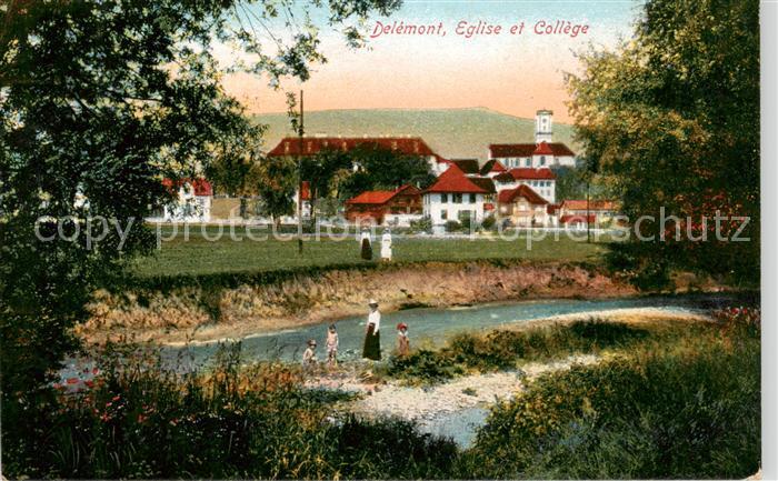 Delemont Delsberg JU Eglise et College