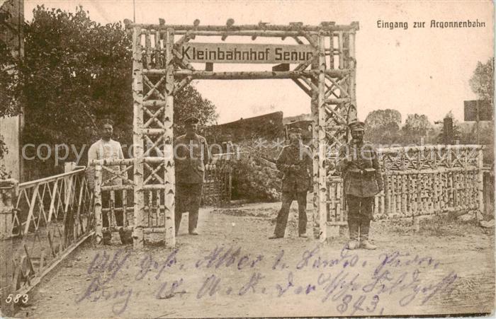 Senuc 08 Ardennes Kleinbahnhof Senuc Eingang zur Argonnen