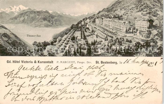 St Beatenberg BE Thuner See Grand Hotel Victoria und Kuranstalt