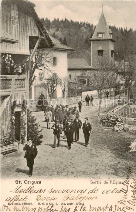St-Cergues France Sortie de l'Eglise