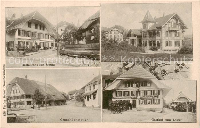Grosshoechstetten BE Restaurant zur Sonne Ortspartien Gasthof zum Loewen
