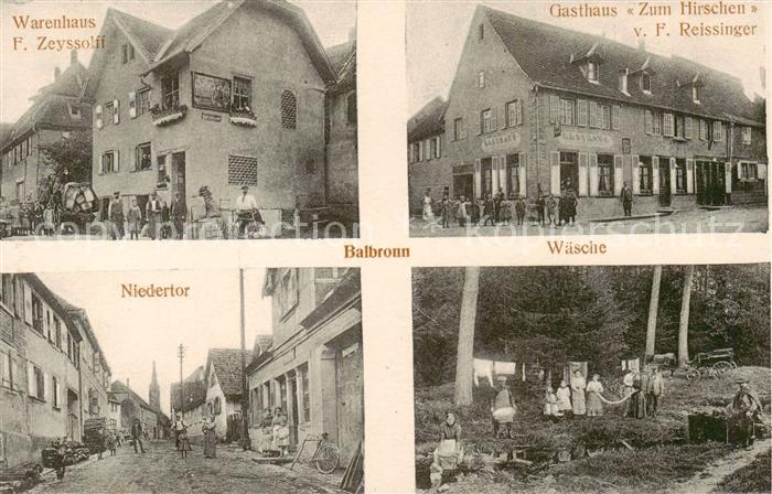 Balbronn 67 Alsace Warenhaus Zeyssolff Gasthaus Zum Hirschen Niedertor Waschfrau