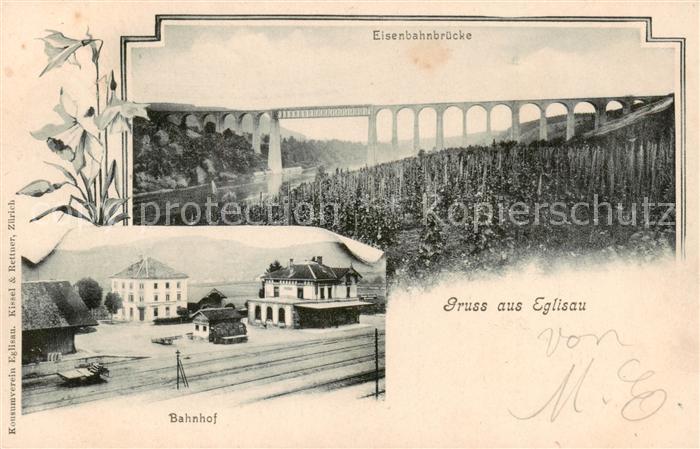 Eglisau ZH Eisenbahnbruecke Bahnhof